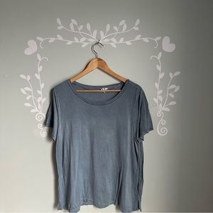 Gray-Blue Washed-Out Cable & Gauge Shirt in Size US XL